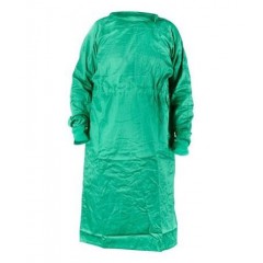 Plasdent Poly supreme REUSABLE Isolation Gowns, Ties at Neck and Waist - One Size Fits Most , Green 1 / Bag 